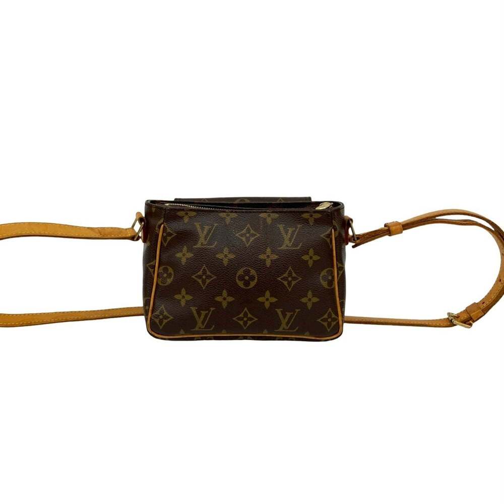 LOUIS VUITTON Authentic Brown Monogram Leather Pochette Shoulder Bag - Picture 3 of 10